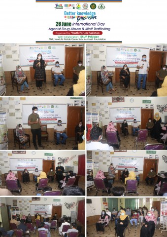 Commémoration du 26 juin Journée internationale contre l’abus et le trafic illicites de drogues par l’ISSUP Pakistan, le Forum des jeunes du Pakistan, la Fondation M A Jinnah et New Life Rehab.