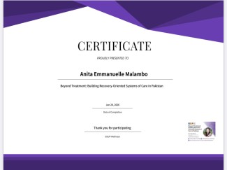 Certificate of attendance