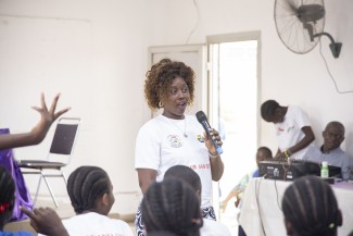 Rofi Cameroon 's staff sensitizing the students on the dangers of substance use
