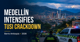 Medellín police operation targeting Tusi distribution and organized trafficking networks in Barrio Antioquia